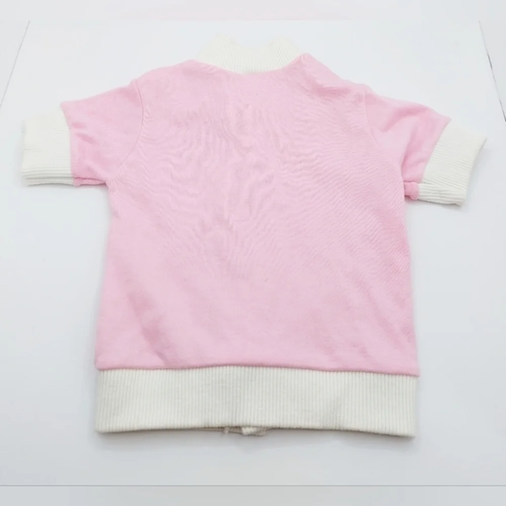 Vintage Cuddlez Me Pink Baby Jacket 0-6 Months Soft Snap Front Infant Sweater - Picture 4 of 5
